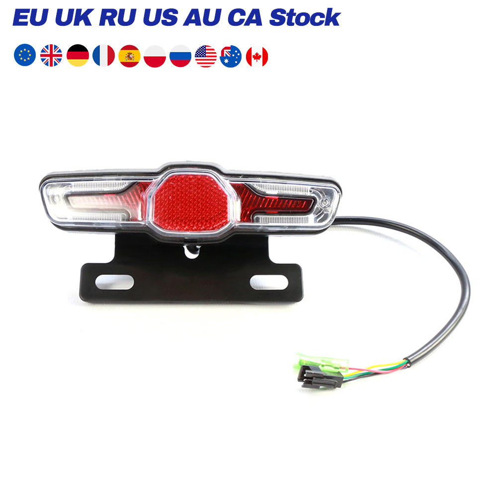 5 Led Fiets Achterlicht Voor Elektrische Fiets 36V 48V 60V Ebike Achterlicht Voor Hub Motor kits Mid Motor Kits Conversie Kit