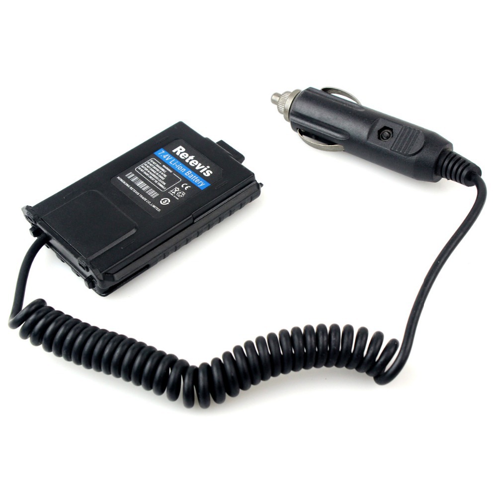 DC 12V Car/Vehicle Charger Battery Eliminator For Baofeng UV-5R UV5R Retevis RT-5R RT5R Walkie Talkie Accessories C9011A