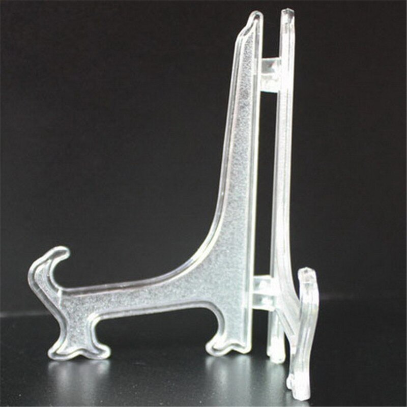 Clear Plastic Display Easel Photo Pedestal Holder Clear Transparent Display Easel Stand Plate Bowl Picture Frame3 5 7 9 inches