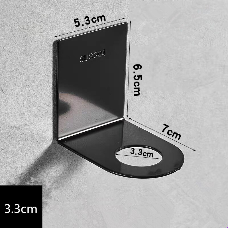 Badkamer Planken Zwart/Chrome Rvs Gel Zeep Douche Dispenser Fles Keuken Houder Opknoping Opbergrek Accessoires: B1 PCS-3.3cm
