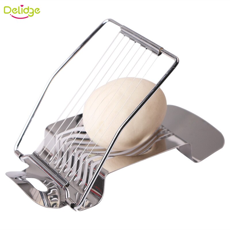 Delidge 1 pc Egg Slicer Cutter Roestvrij Staal Ei Tool Multifunctionele Keuken Egg Slicer Sectione Cutter Randen Ferramentas