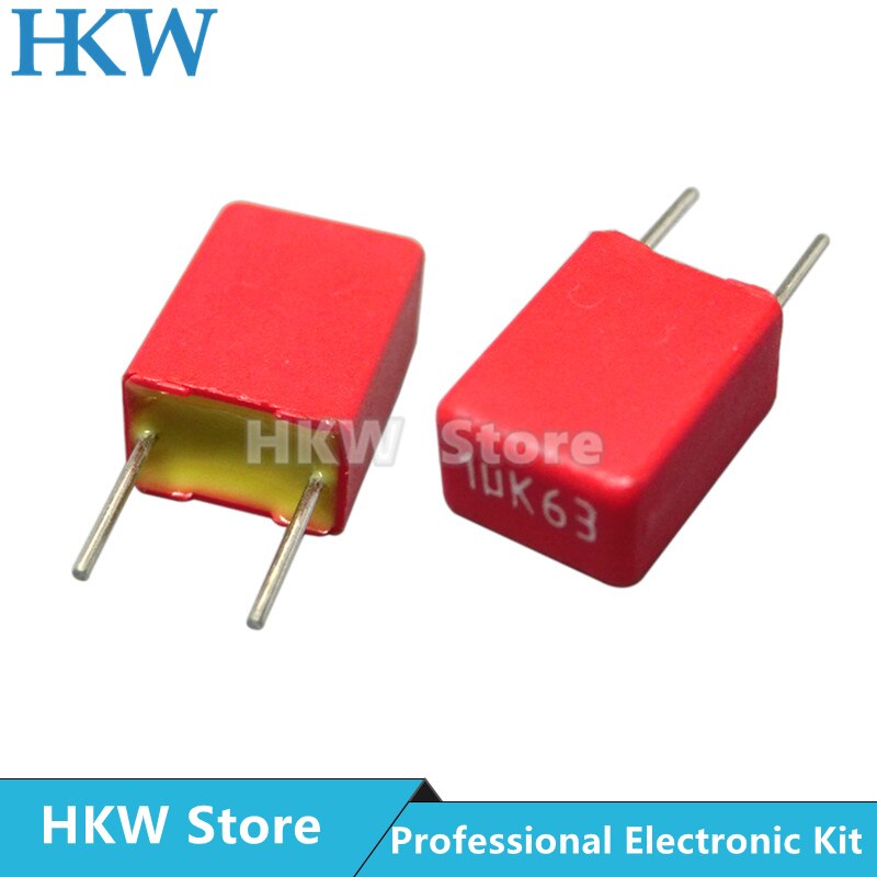 WIMA – condensateur Hi-Fi rouge MKS2, 2 pièces, 0.1UF, 1NF, 0.01UF, 1UF, 1.5UF, 10UF, 22NF, 2200PF, 0.22UF, 2.2UF, 50V, 63V, 100V, 250V, P5