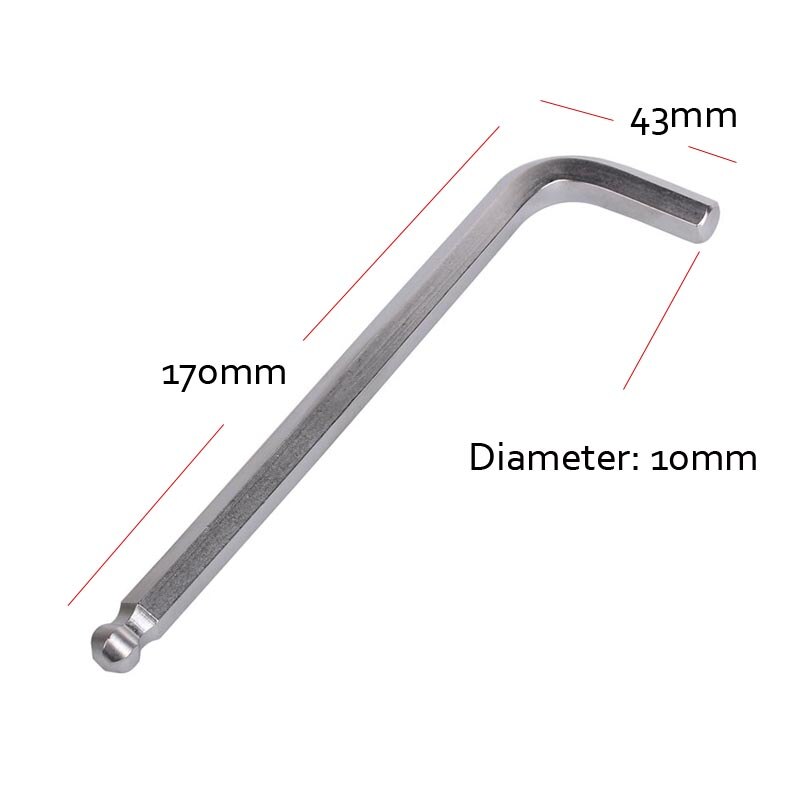 6mm 8mm 10mm Steel Ball Point Hex Key Wrenches Bicycle Repair Tool Hexagonal Screwdriver Hex Wrench Hand Tool Allen Wrenches