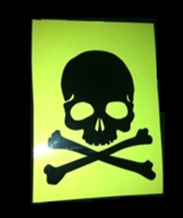 1pz Ciclismo Bici Adesivo Riflettente Fluorescente cranio Adesivi MTB fisso Ingranaggio Scheletro Decalcomanie Accessori per Biciclette: nero