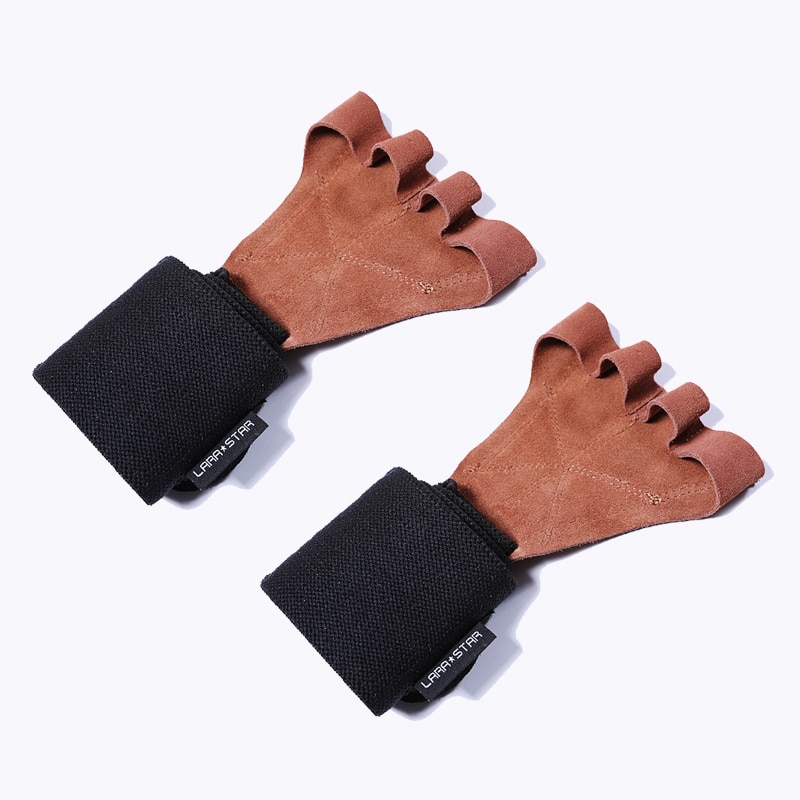 Leather Weight Lifting Gloves with Wrist Wraps Hand Grips for Palm Protection Crossfit Weightlifting Powerlifting Fitness Glove: S