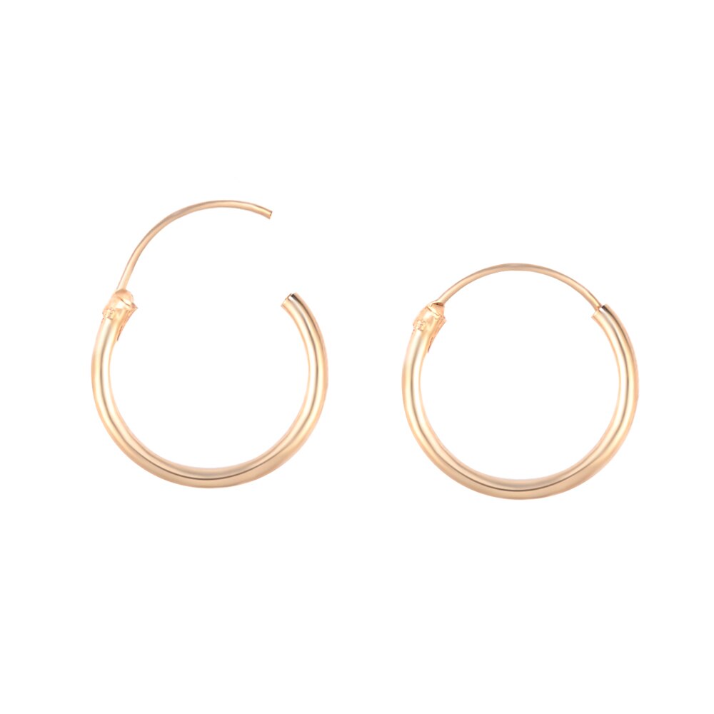 1 par de pendientes de acero quirúrgico para mujer y niña, aretes de aro redondos simples, Pendientes colgantes de hélice Punk, de joyería