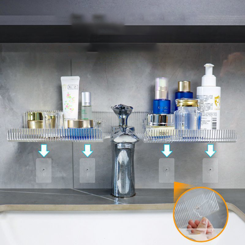 Acrylic Bathroom Shelf Organizer Over The Faucet,Bathroom Sink Shelf Over Faucet,Countertop Organizer Kitchen Above Sink Rack