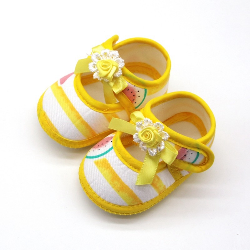 Toddler Soft Soled Baby Girl Sandals First Walkers Baby Breathable Cartoon Watermelon Pattern Anti-Slip Casual Sneakers