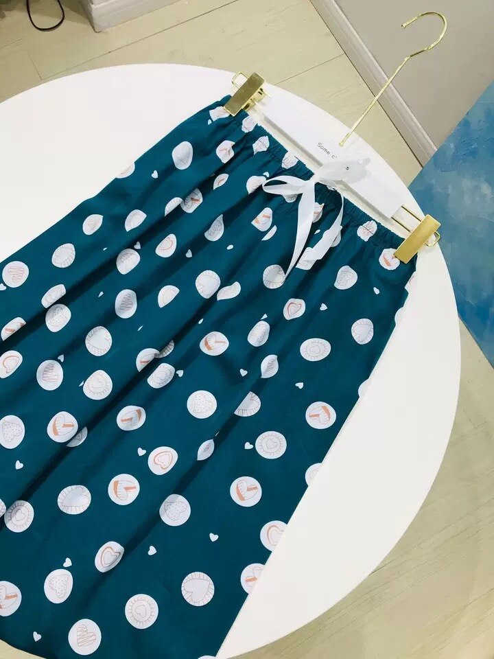 Vrouwen Zomer Slaap Bodems Homewear Slaap Broek Bloemenprint Pyjama Broek Katoen Comfortabele Brede-Been Elastische Ouc129: 8