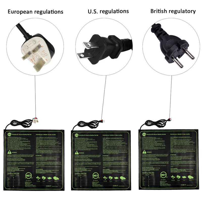 IP67 Waterproof Fish Tank Heat Mat Turtle Snake Lizard Frog Spider Plant Constant Temperature Heat Pad Electric Mat 1pcs