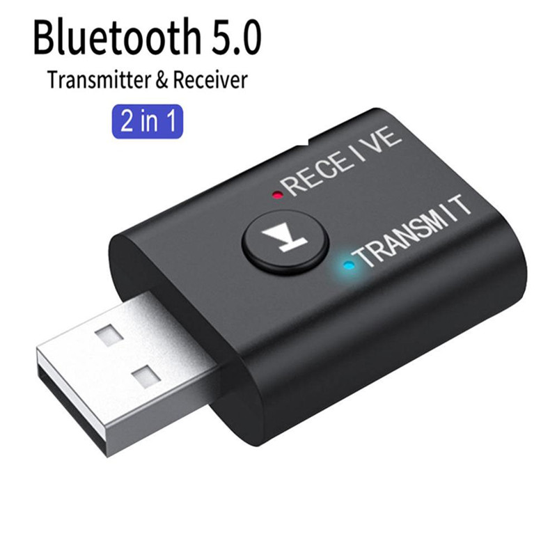 2 In 1 Bluetooth Receiver Transmitter Mini Stereo Bluetooth 5.0 USB 3.5mm Jack Wireless Audio Adapter For TV PC Car Headphone