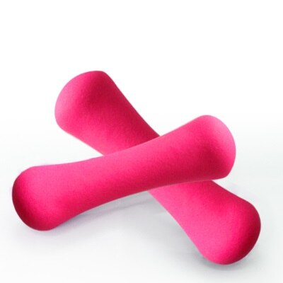 Plastic dip in dumbbell for women fitness dumbbells fitness weight dumbbells fitness body exercise dumbell kettlebell 1kg*2pcs: Pink