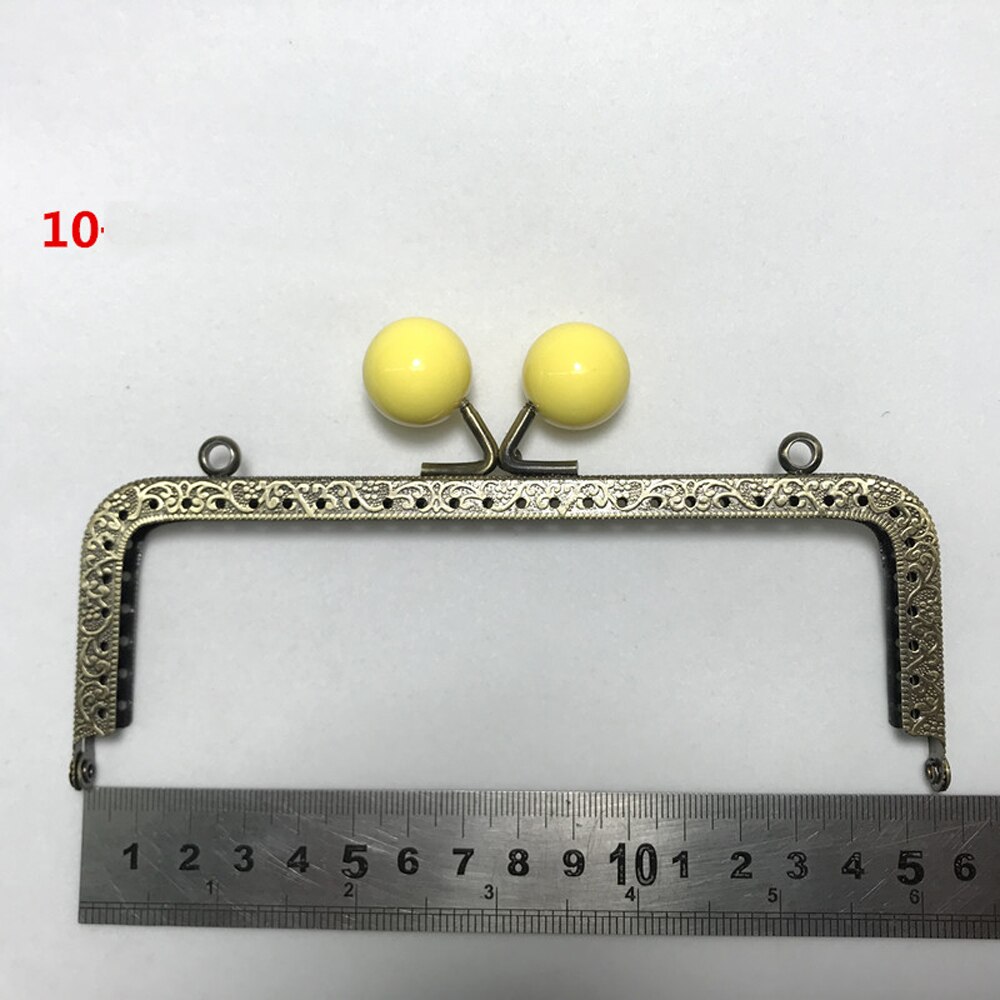 15.5cm gekartelde rechte rand kleurrijke snoep kus gesp vrouwen handtas hardware diy metalen portemonnee frame sluiting 10 stuks/partij