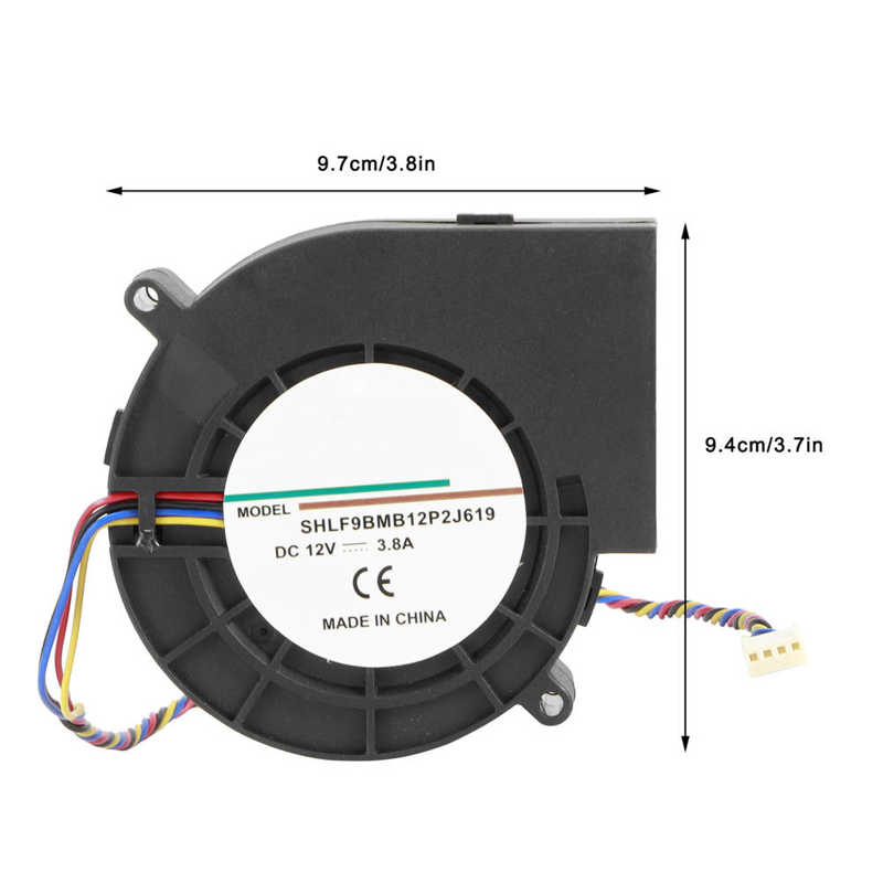 Ventilateur centrifuge 12V, 3,8 a, 190CFM, ventilateur à Double roulement à billes, accessoire de cuisson pour barbecue, 7500 tr/min: Default Title