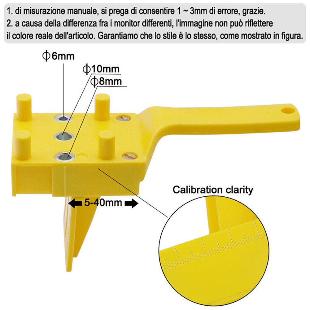 Drilling Hole Jig 1PC Quick Centering Fixture Pocket Hole Portable ABS Plastic Positioning Punching Handheld Dowel Jig