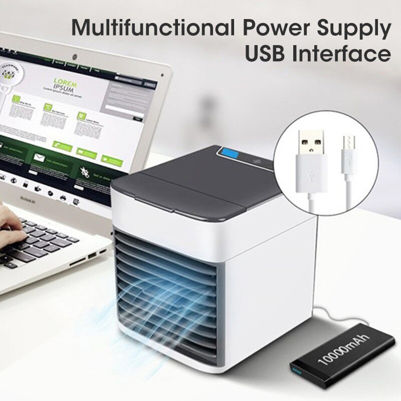 Portable Air Conditioner Mini USB Fan Water Cooling Fan Small Room Air Circulator Fan