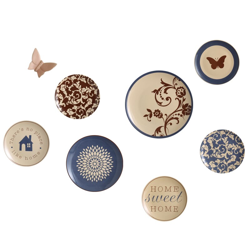 Moderne Keramische Plaat Muur Sticker Decoratie Thuis Woonkamer Muur Opknoping Ambachten Winkel Restaurant Cafe Muurschildering Accessoires