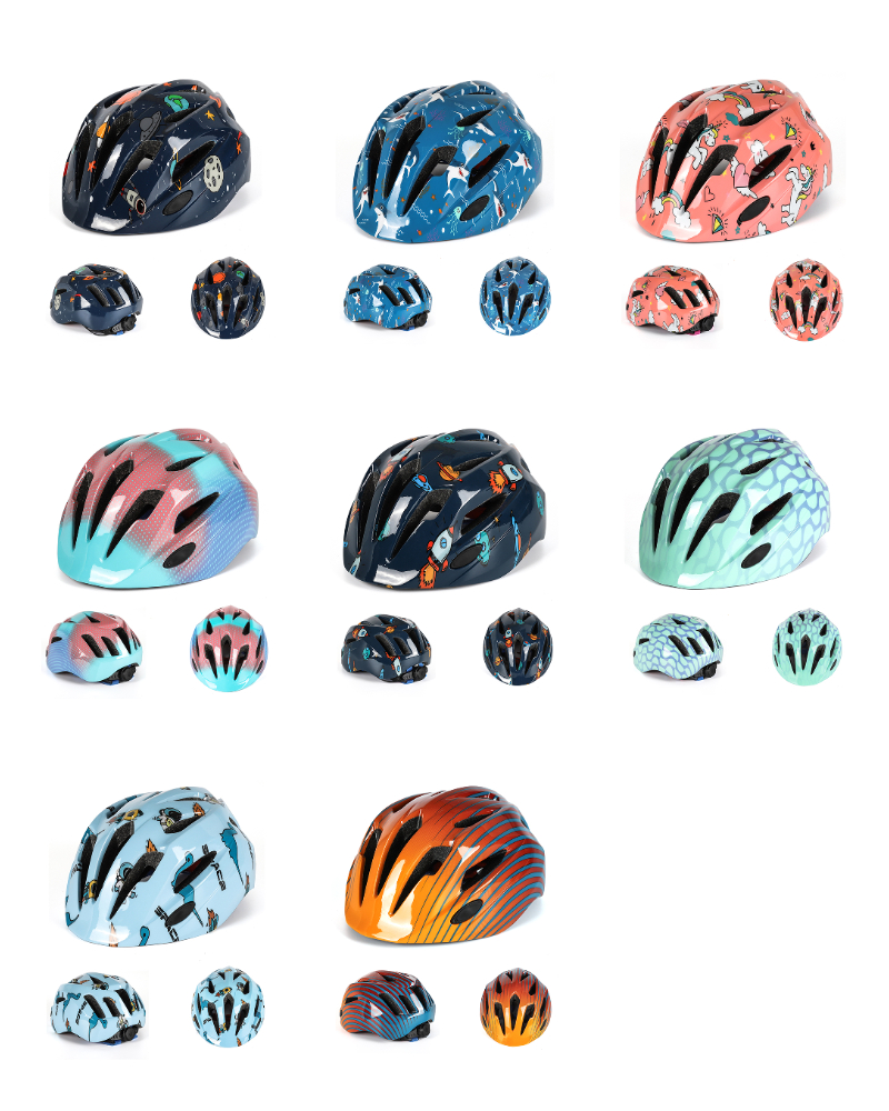 Eastinear-Children's Safety Helmet Cartoon Sports Cycling Balance Car Skateboard Protection One-piece Cycling Helmet