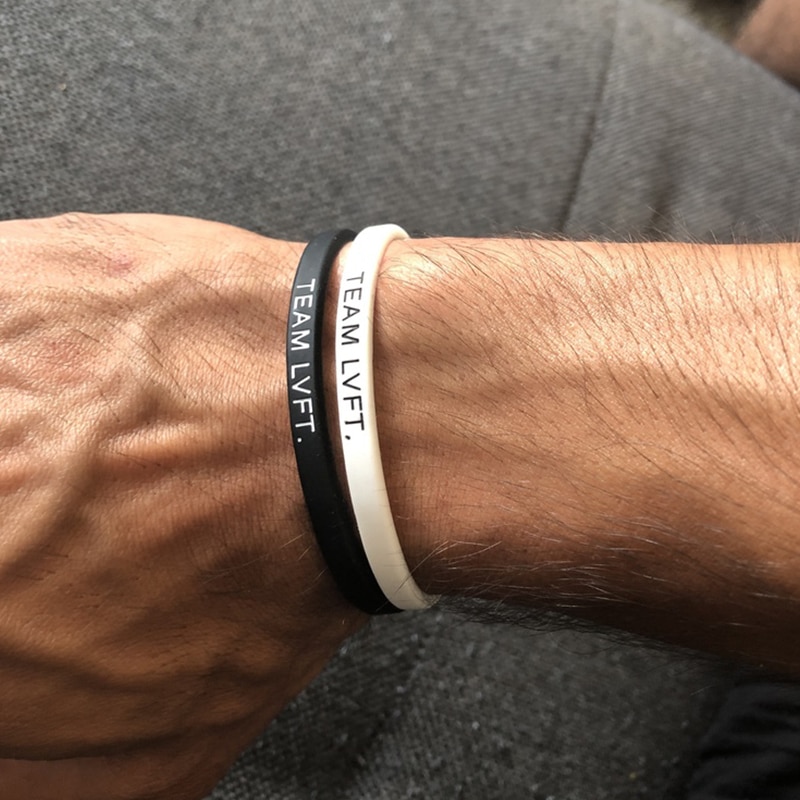 Rubberen polsbandjes live fit letter bedrukte sport siliconen armbanden