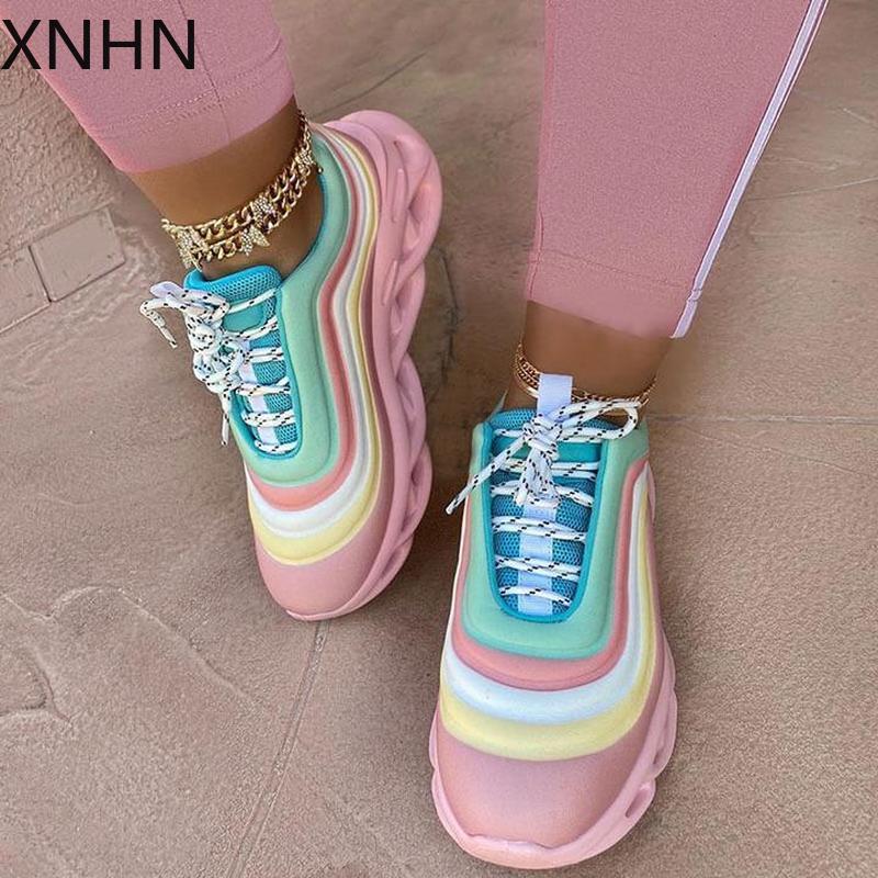 Kvinnor lägenheter fritidsskor kvinna snörning plus size sport sneaker godis söt söt sko chaussures femme zapatos mujer sapato