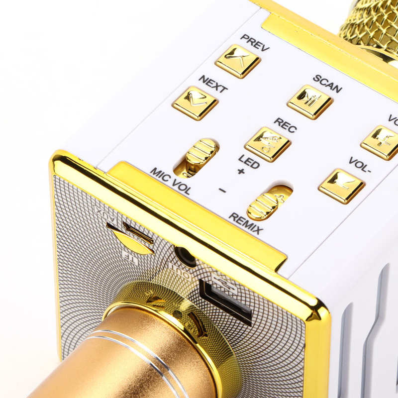 Microphone Portable sans fil, 5V DC, avec de réverbération, pour le chant