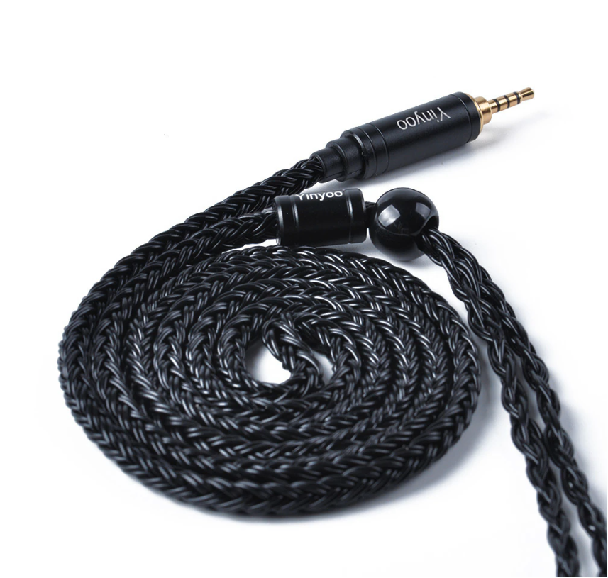 Yinyoo 16 rdzeń posrebrzany kabel 2.5/3.5/4.4mm kabel zbalansowany z MMCX/2PIN/QDC dla KZ ASX ZAX ZSX BLON BL-01 BL-03 CCA CA16