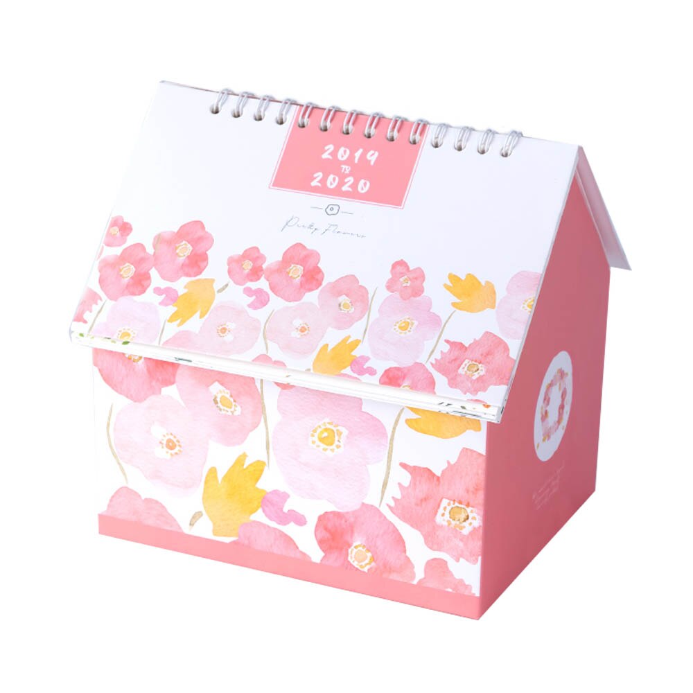 Calendar Multifunction Cartoon Folding House Desk Calendar Desktop Storage Box Office Supplies Home Decorations