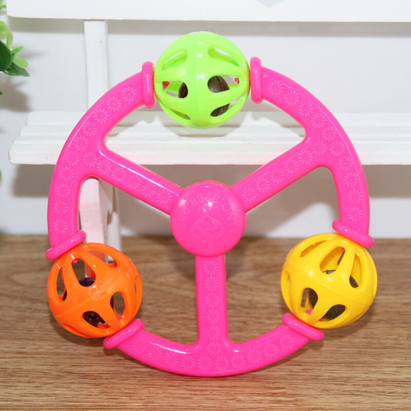 1pc Baby Toy Funny Little Develop Intelligence Plastic Hand Bell Rattles Christmas Birthday Toys for Kids