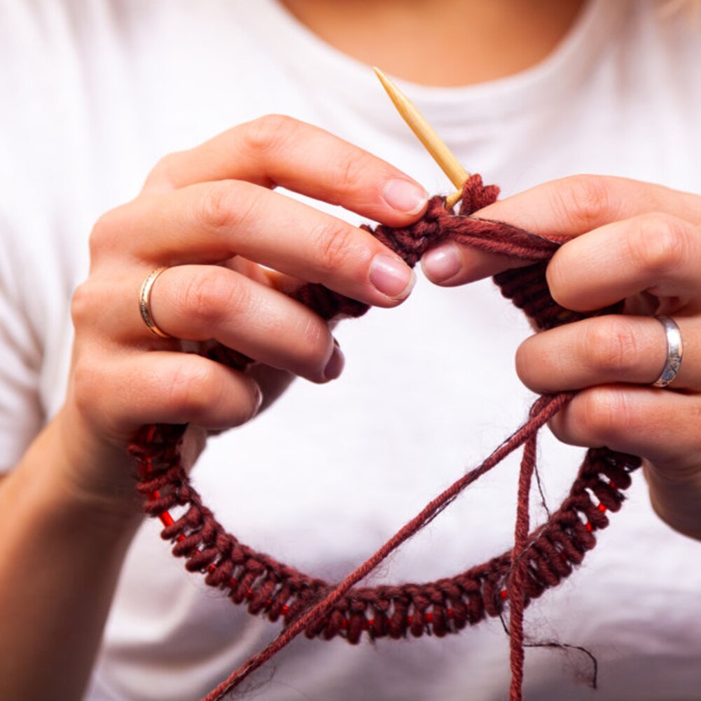 60cm Knitting Circular Needle Kit Crochet Hooks DIY Weaving Knitted Tool Aluminum Circular Knitting Needles Set