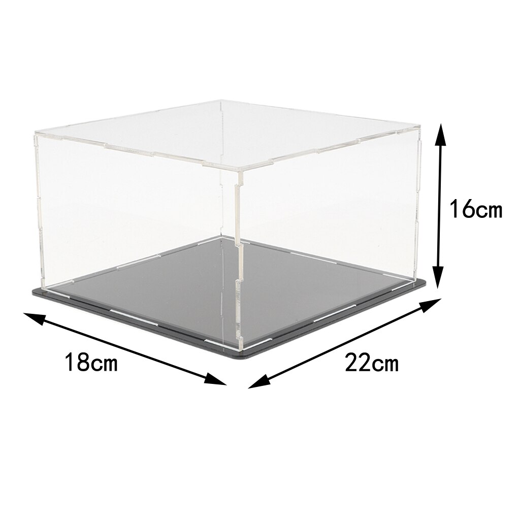 Acrilico trasparente di Caso di Esposizione Negozio di Vendita Al Dettaglio di Protezione Della Cassa Del Contenitore: 18x22x16cm