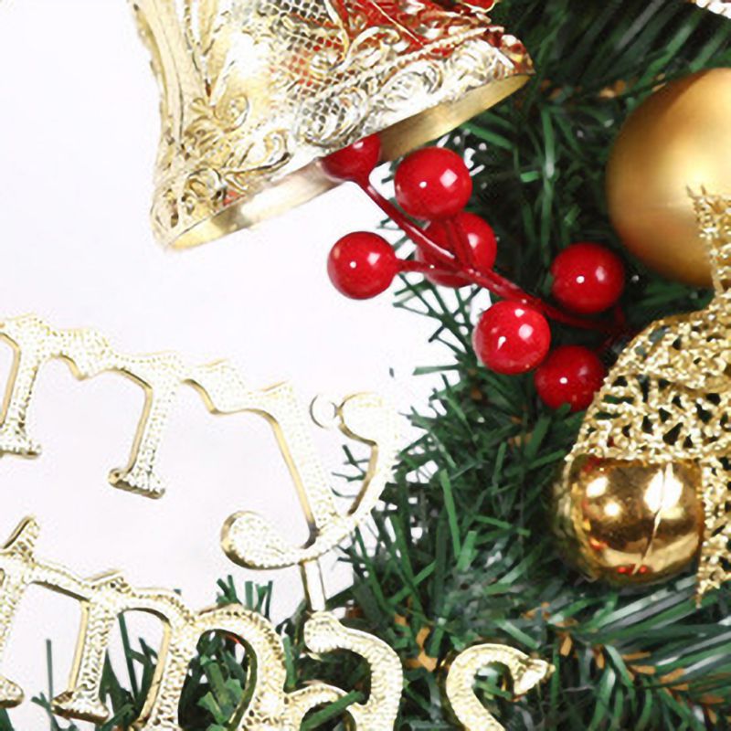 Christmas Wreath Christmas Tree Round Ring Handcrafted Wreath Wall Xmas Decoration