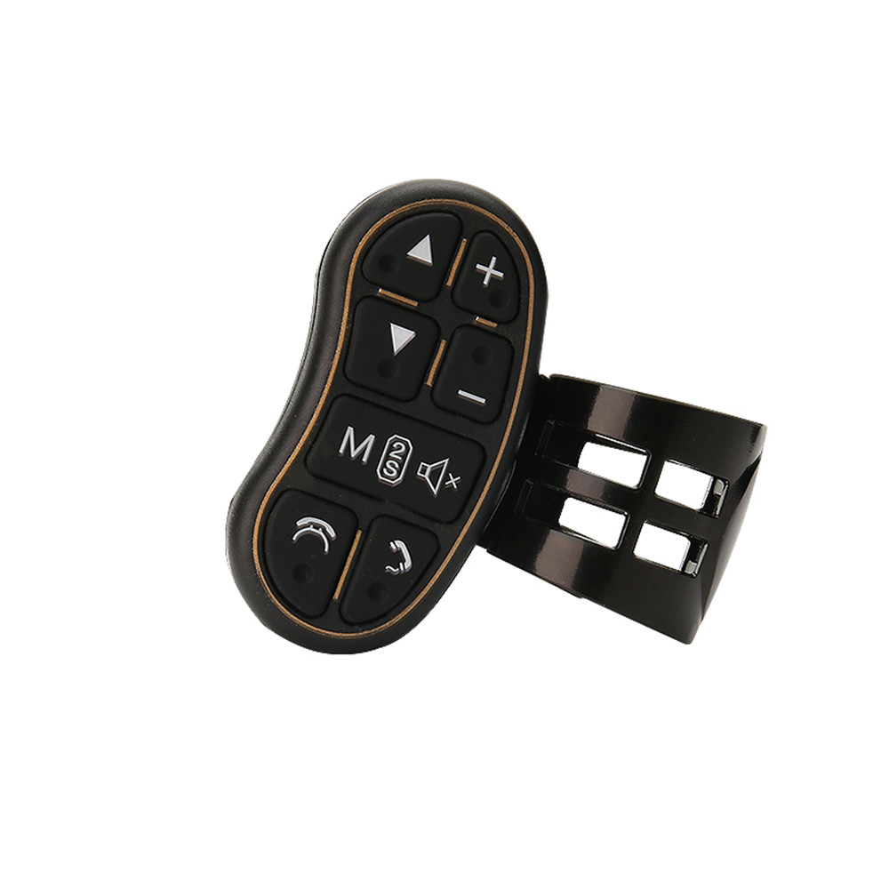 Botones de Control remoto universales para volante, navegación GPS, Dvd, manos libres, volumen de música, controlador inalámbrico