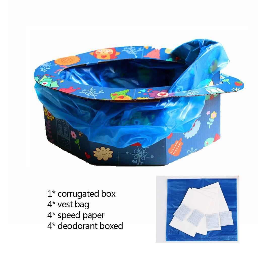 Orinal plegable portátil para coche, orinal de viaje para entrenamiento, orinal de emergencia infantil con bolsas de papel absorbentes para niños y bebés: Default Title