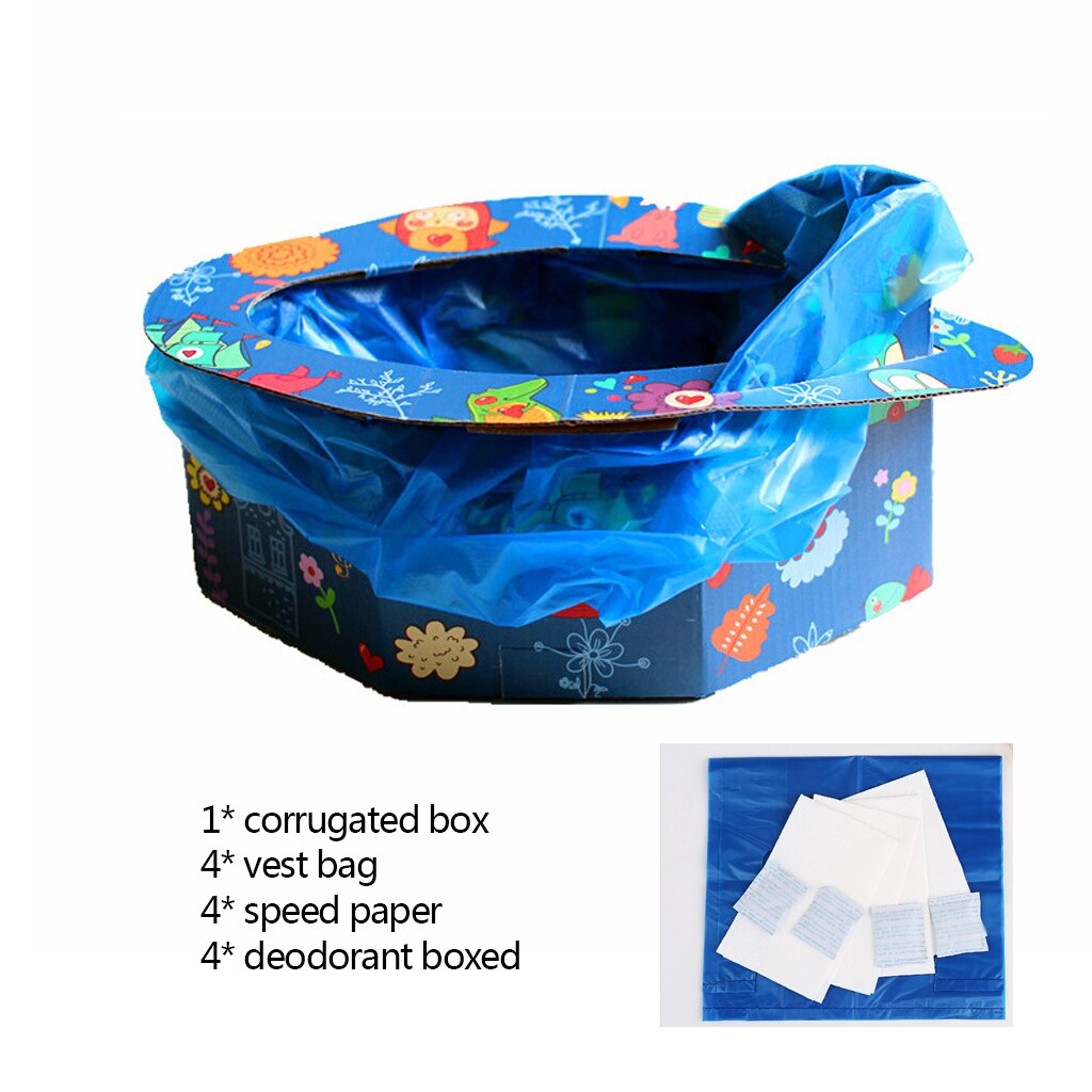 Auto Draagbare Vouwen Potje Seat Travel Toilet Training Baby Emergency Potje met Absorberende Papieren Zakken voor Kind Kids Baby: Default Title