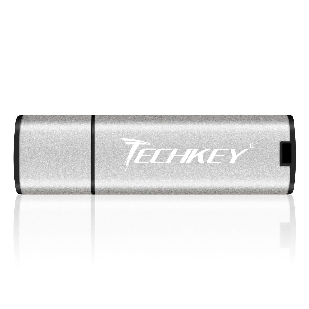 Techkey-unidad flash usb, dispositivo de almacenamiento de alta velocidad, 32gb, 64gb, 16gb, 8gb, 4gb: 128 GB / silver