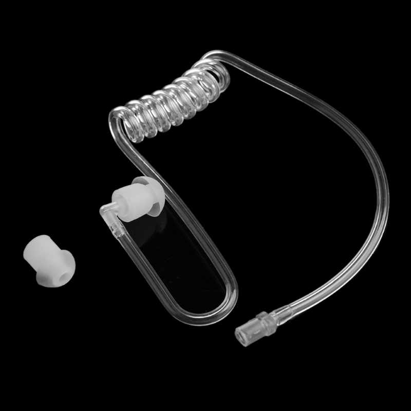 10Sets Transparent Coil Acoustic Air Tube Earplug Replacement For Radio Earpiece Headse 5Sets/2Sets/1Set
