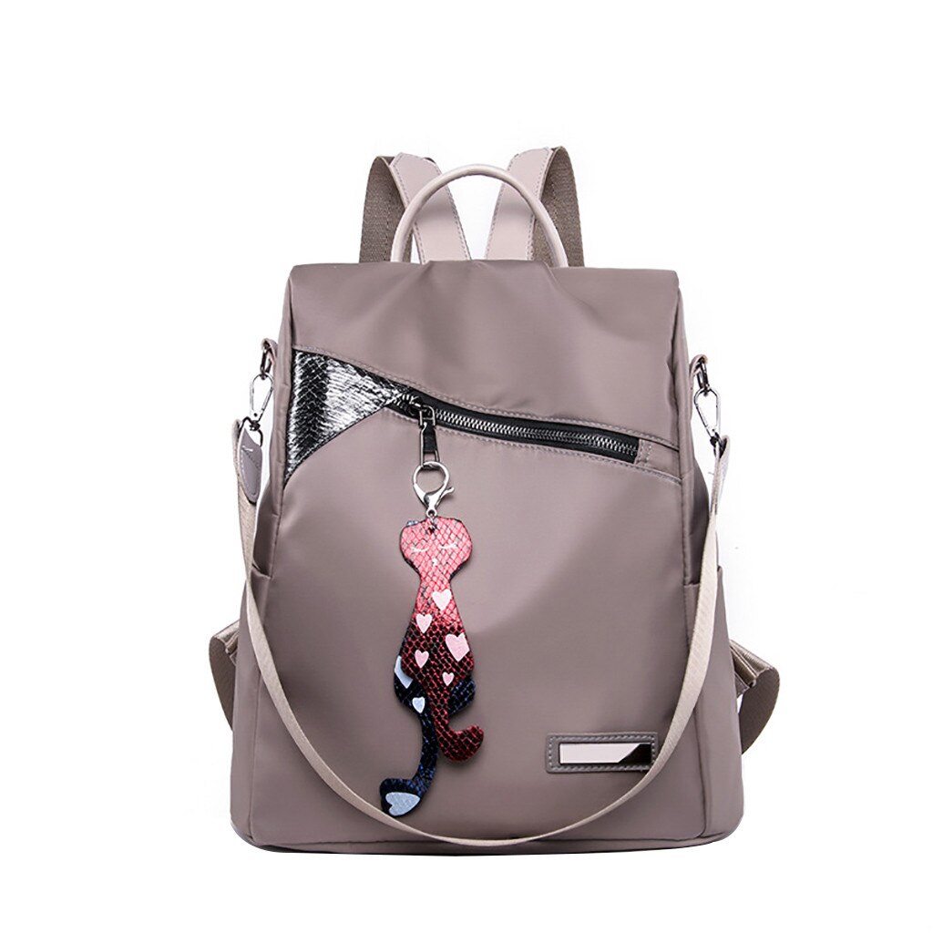 Mochilas antirrobo para mujer, famosa , gran capacidad, , impermeables, Oxford: Caqui