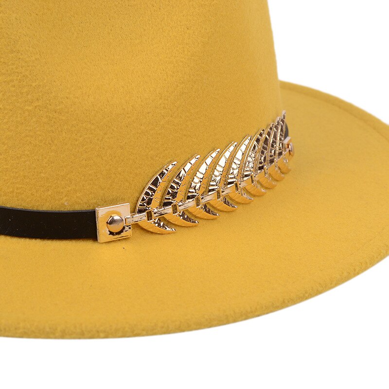 SLECKTON Fedoras Hats for Women Casual Girl Panama Jazz Cap Ladies Woolen Top Hat Men Bowler Hats Unisex Gorras S1078