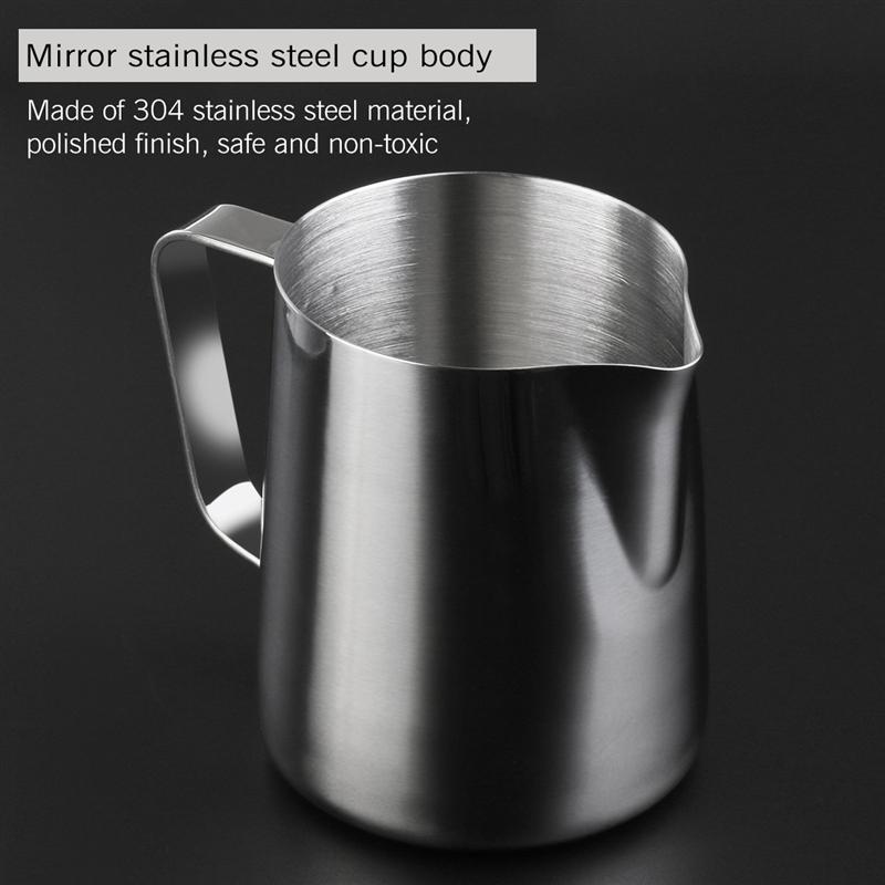 Keuken Rvs Espresso Latte Art Koffie Melk Opschuimen Werper Dampende Melkkan Schuim Container 350/600 ml