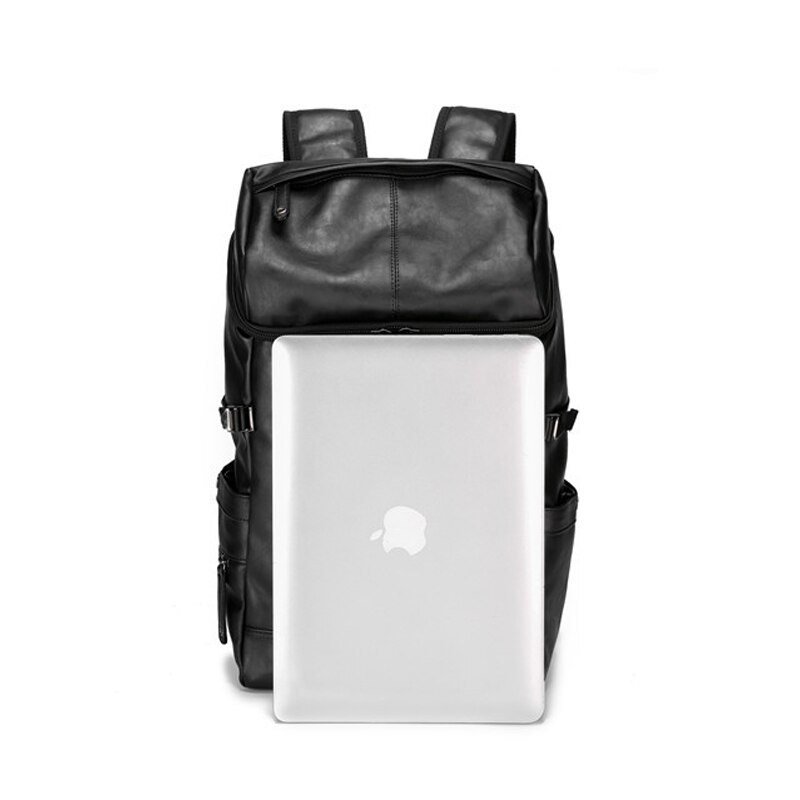 Kampagner preppy stil herre rygsæk mandligt mærke laptop notebook rygsække til mænd pu leter rygsæk store skoletasker
