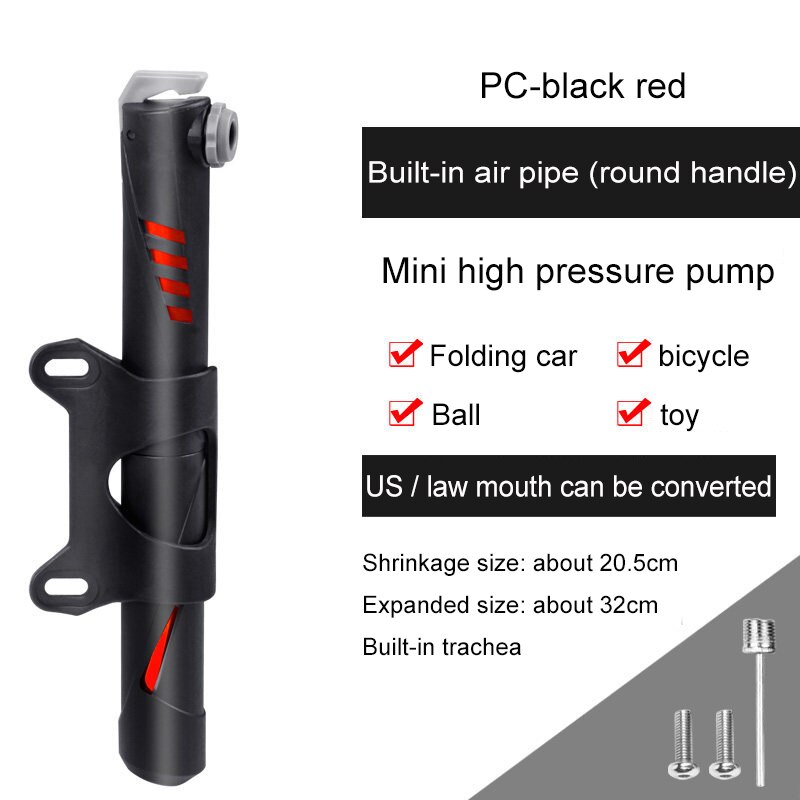 Cykel luftpumpe mini bærbar cykel hånd dæk inflator luft kompressor højtryk kugle dobbelt vej cykel mount cykel pumpe