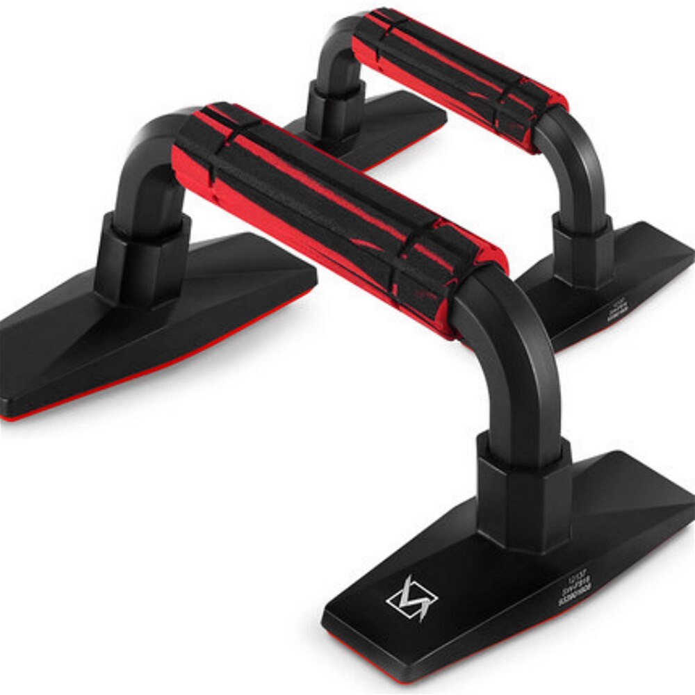 2PCS Push Up Bars Pushup Chest Bar Stand Sports Gym Exercise Workout Training Trainer for Men Women Fitness Equipment: Red