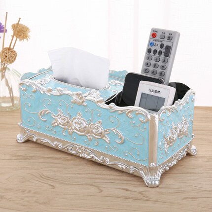 Boîte à mouchoirs en acrylique, porte-serviettes universel de luxe européen et , décoration d'hôtel, maison, bureau, KTV: Kaki foncé