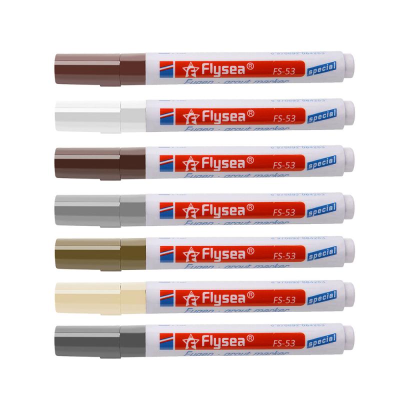 7 Color Pen White Tile Refill Grout Pen Tile Gap Repair Bathroom Porcelain Filling Waterproof Mouldproof Cleaner Agents Paint: 7 PCS