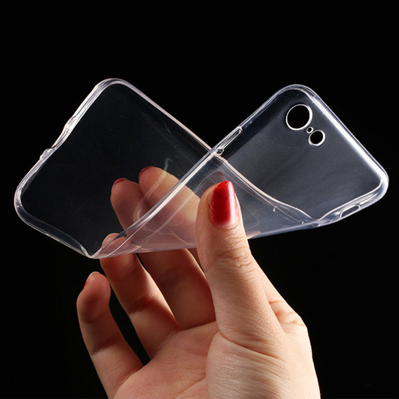 Ultratyndt, blødt tpu-cover i gennemsigtigt silikone til iphone 7 6 6s plus 5 5s se 5c 4 krystalklart 4s tyndt bagcover i gummi