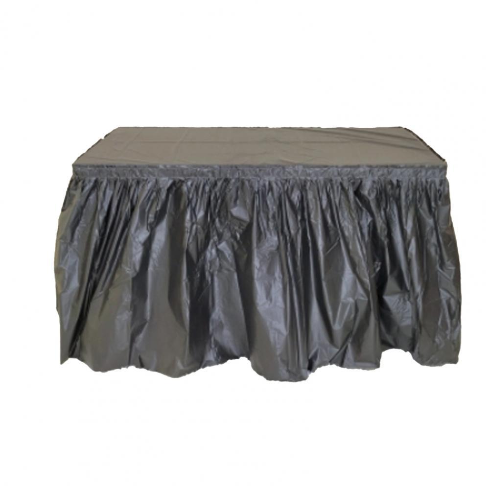 Table Skirt Anti-deform Table Skirt Cover PEVA Convenient High Stickiness Decorative Desk Cover: Black
