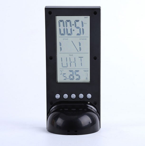 Alarm clock digital display transparent LCD multi-function thermometer electronic alarm clock