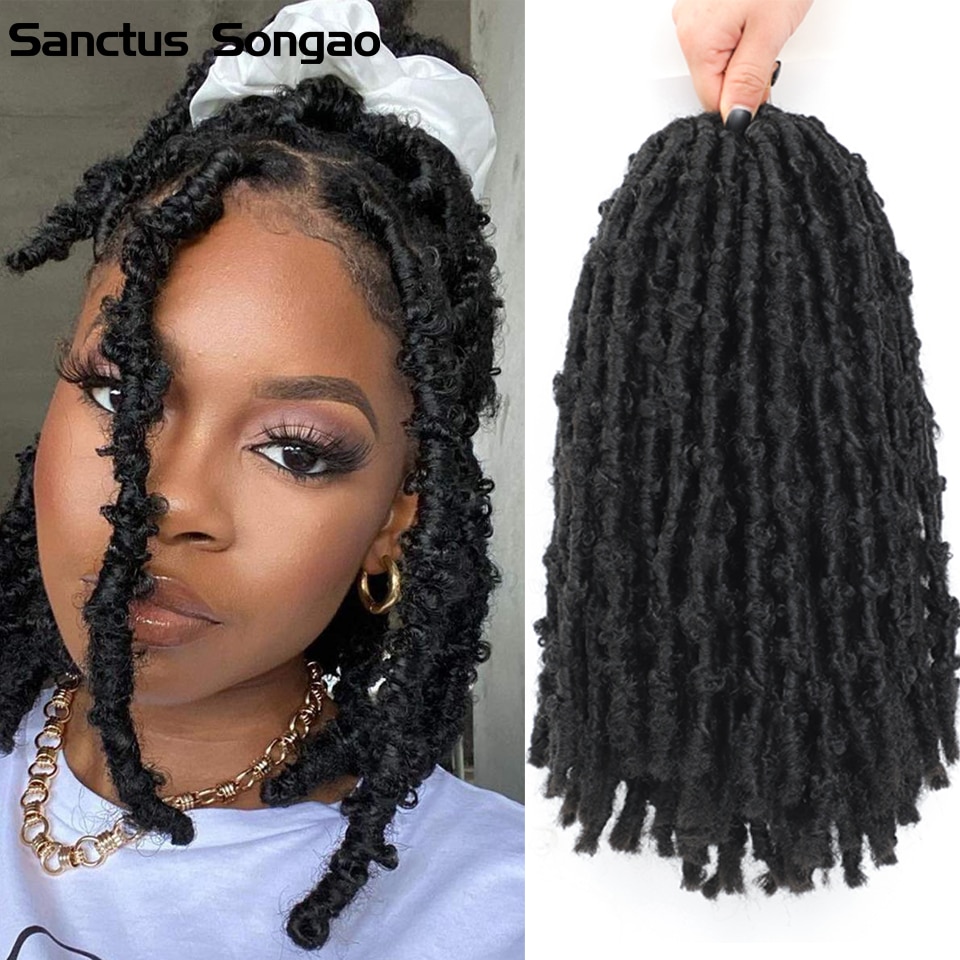 Extensions de cheveux synthétiques au Crochet 14 pouces pour femmes, Dreadlocks à Crochet sans nœud, Dreadlocks de couleur Ombre: 9 Pcs/Lot