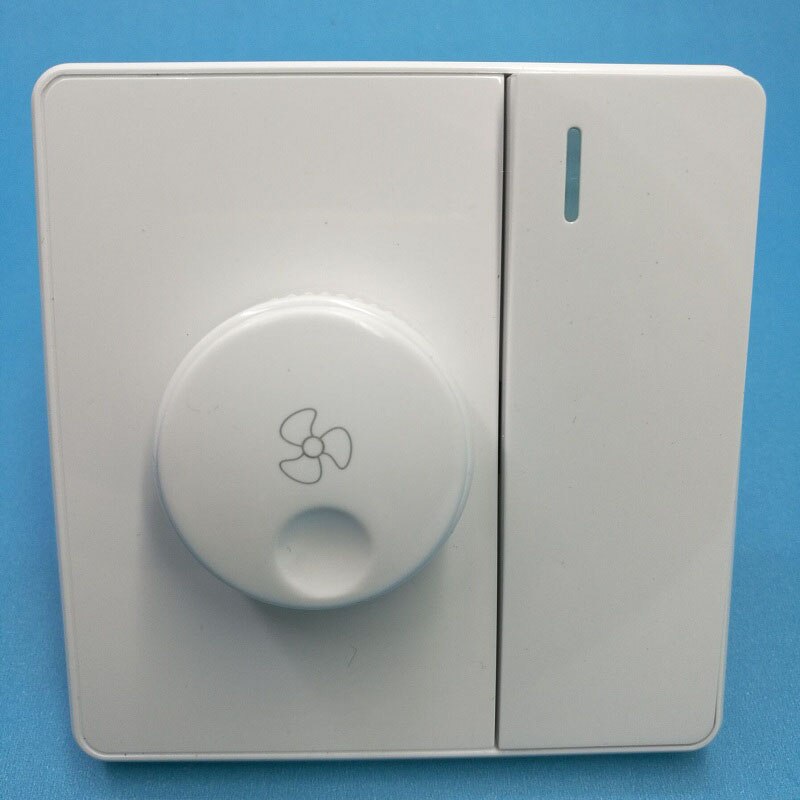 AC 220V Ceiling Fan Governor 86 Concealed Installation Speed Regulating Switch Panel Stepless Speed Change with Light Switch