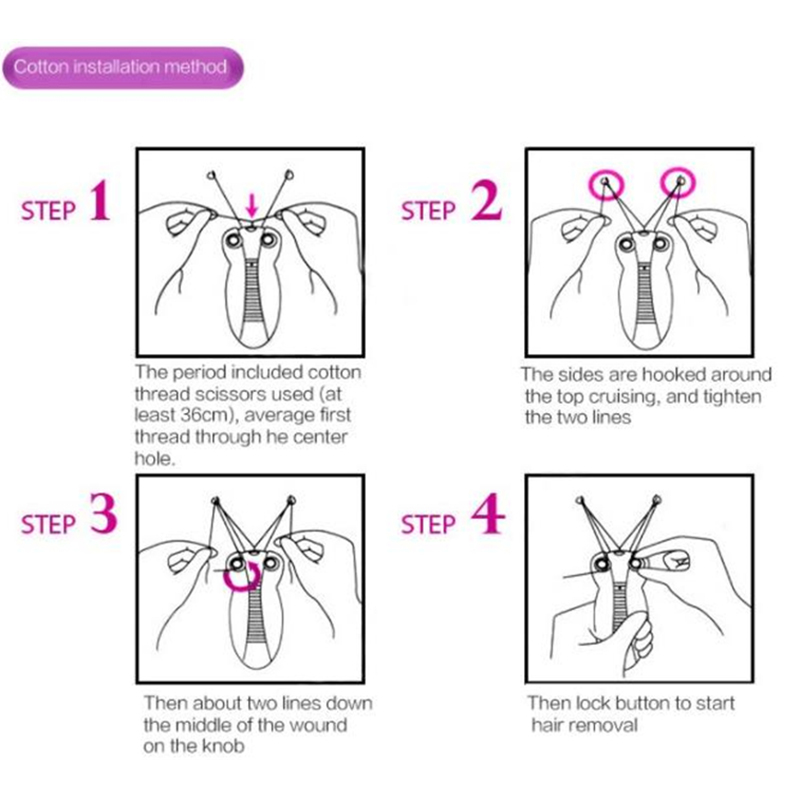 Kemei KM-2777 épilateur dame visage coton fil défaiteur épilateur femmes visage épilateur Machine EU Plug